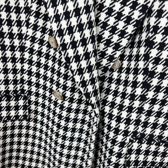 Zara Black Plaid Double Breasted Blazer - Picture 5 of 17
